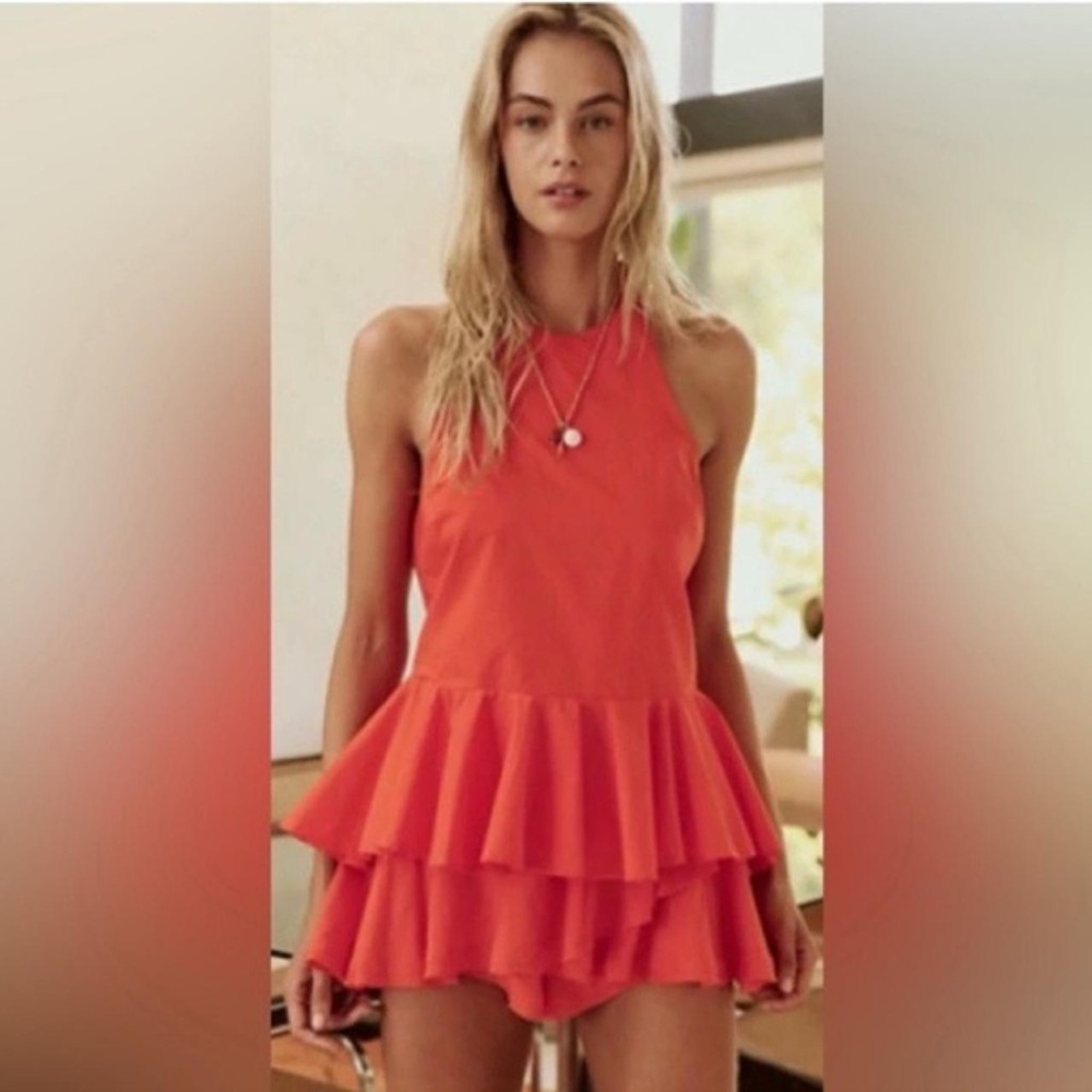 Free People Halter Peplum Top